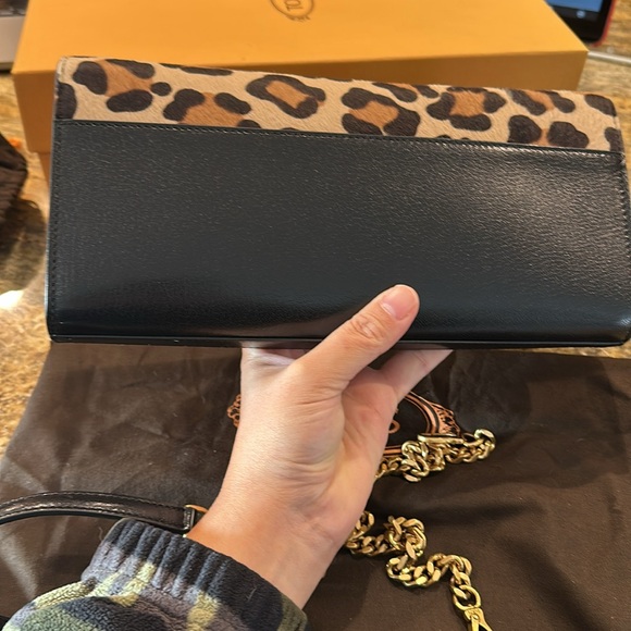 NWT Tod’s shoulder clutch leopard brown bag - Picture 7 of 9